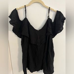 Old Navy Cold Shoulder Black Top